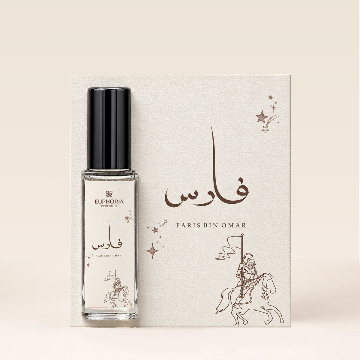 بطاقة عطر مخصصة 10 مل بطباعة الثيم واستيكر على الغرشة من Euphoria