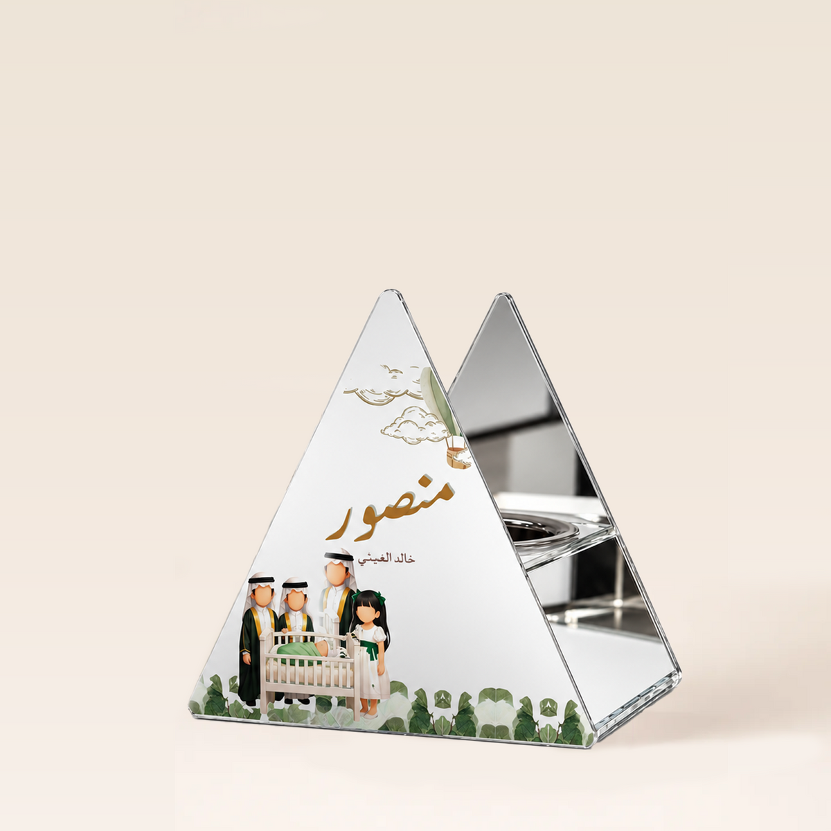 Mirror Pyramid Madkhan for bukhoor and event favors by Euphoria Perfumes