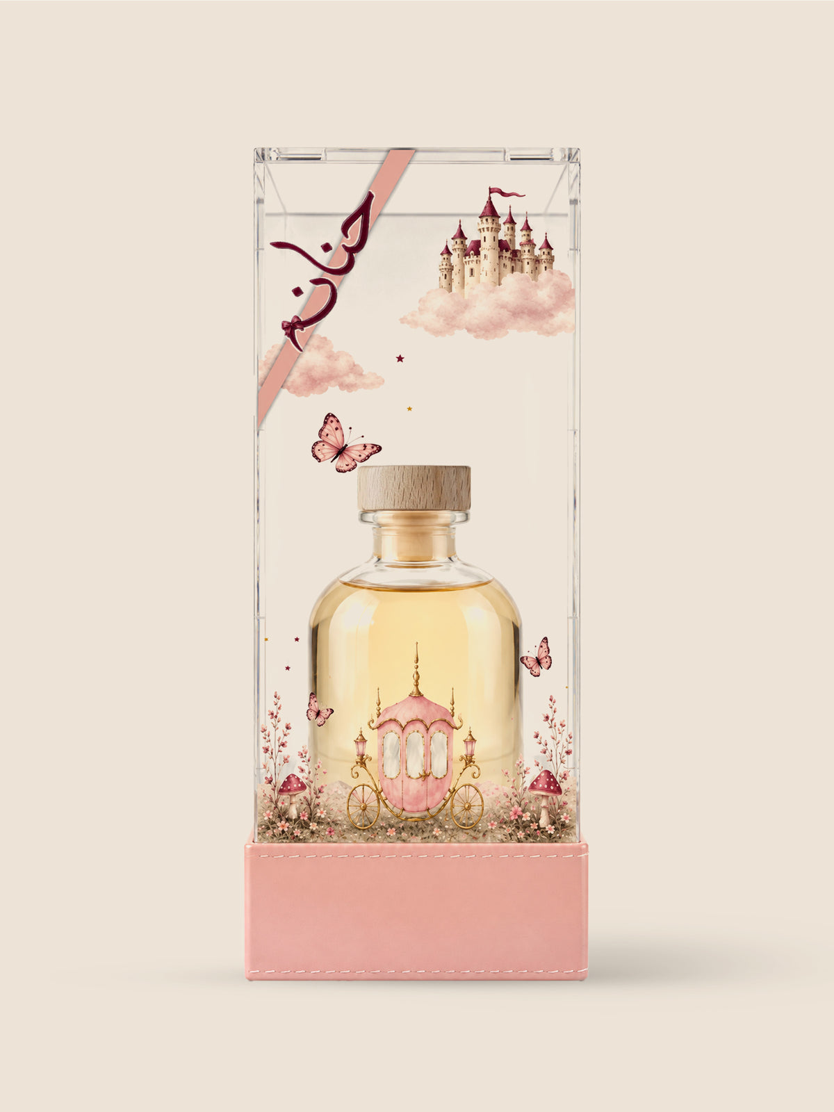 Personalized Acrylic Tag Diffuser – 100 ml | Acrylic Tag Diffuser with Leather Base